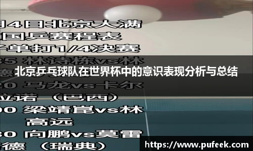 北京乒乓球队在世界杯中的意识表现分析与总结
